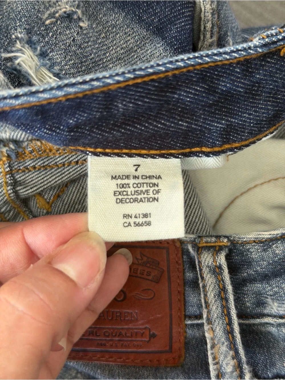 Polo Ralph Lauren Astor Slim Boyfriend Jeans girls size 7 NWOT $155